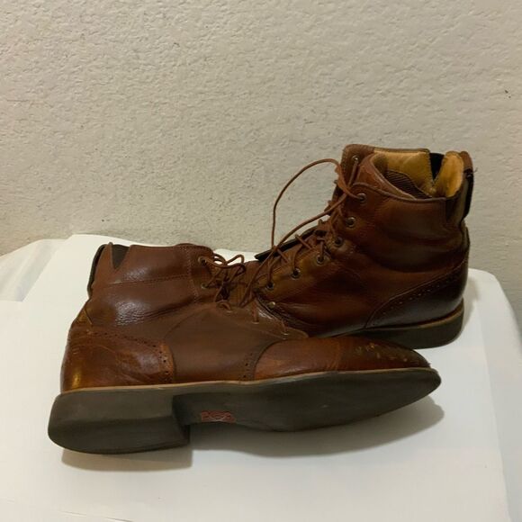 Twisted X Men's Lacer Lace Up Leather Ankle Boots Cognac MCRL001 Size 11-1/2 M - Picture 13 of 15